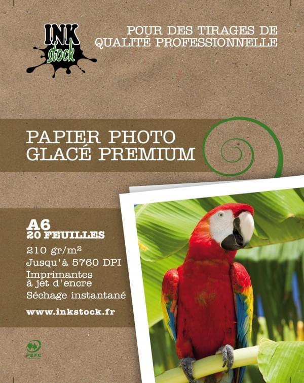 Papier imprimante InkStock Papier Photo Glacé Premium 10x15 20f. 210Gr