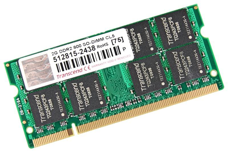 Mémoire PC portable Transcend SO-DIMM 2Go DDR2 FSB800 JM800QSU-2G          