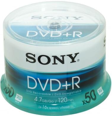 Consommable stockage Sony DVD+R Vierge 4.7Go (pack de 50)