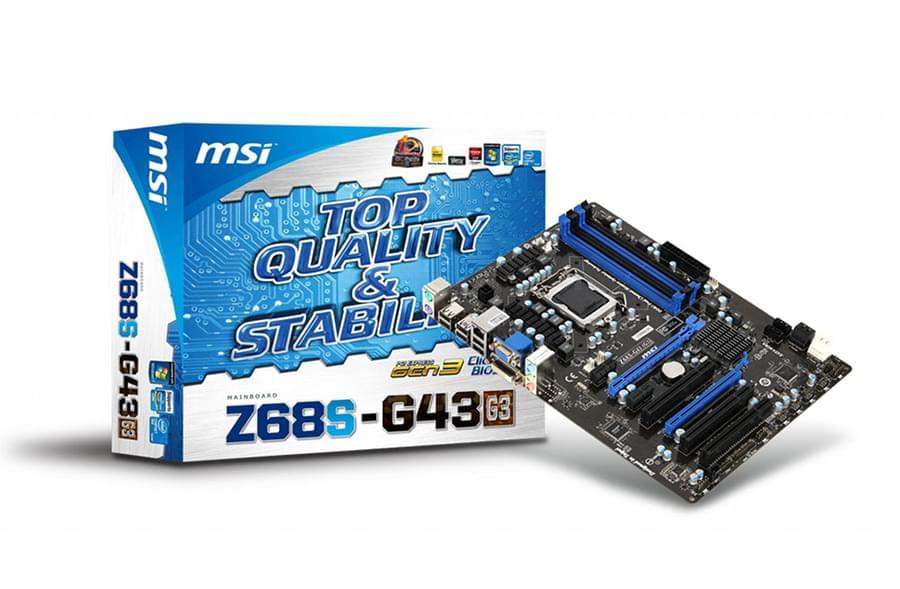 Carte mère MSI Z68S-G43 (G3) - Z68/LGA1155/DDR3/PCI-E/ATX