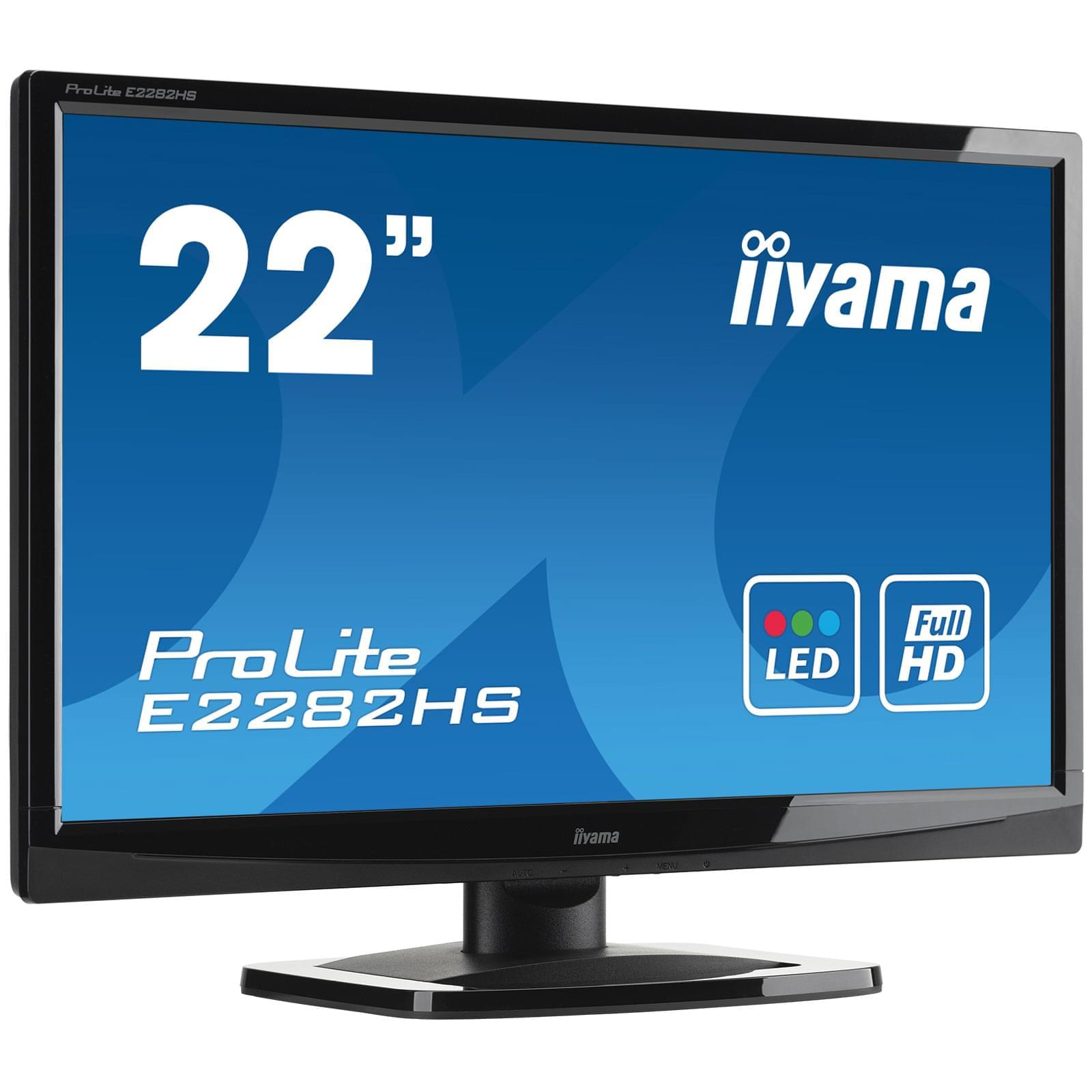 Ecran PC Iiyama E2282HS-GB1 - 22" LED/5ms/FHD/HDMI/HP/Noir