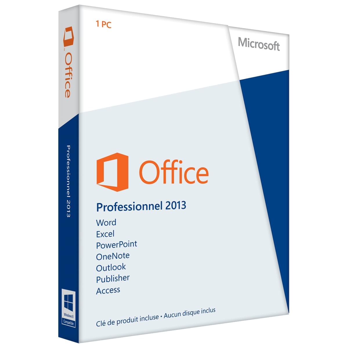 Logiciel suite bureautique Microsoft Office PRO 2013 OEM Cybertek