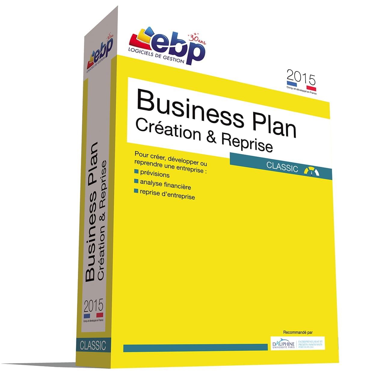 Logiciel application EBP Business Plan Création & Reprise Classic 2015