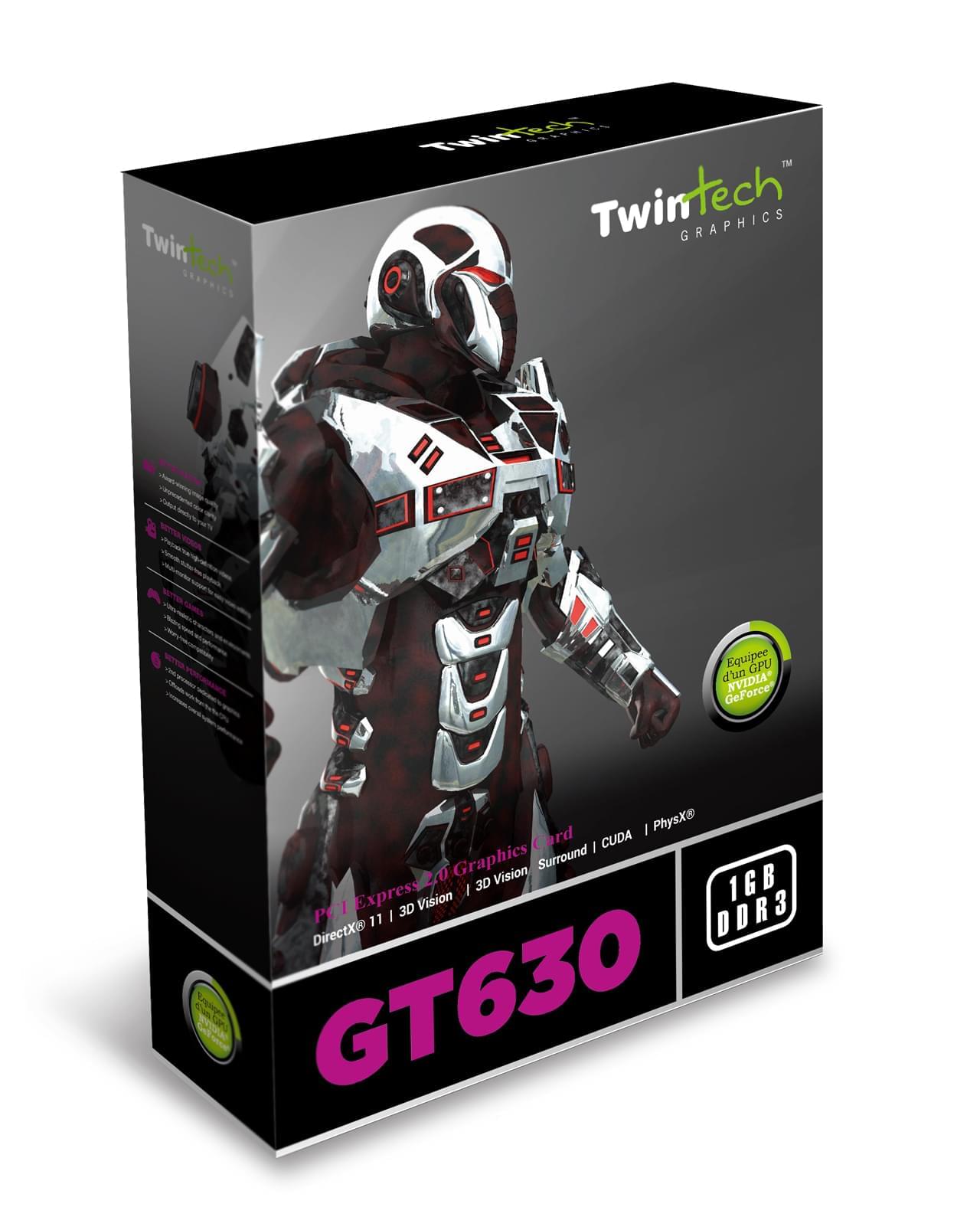 Carte graphique Twintech GF GT 630 - 2Go/DVI/HDMI/PCI-E