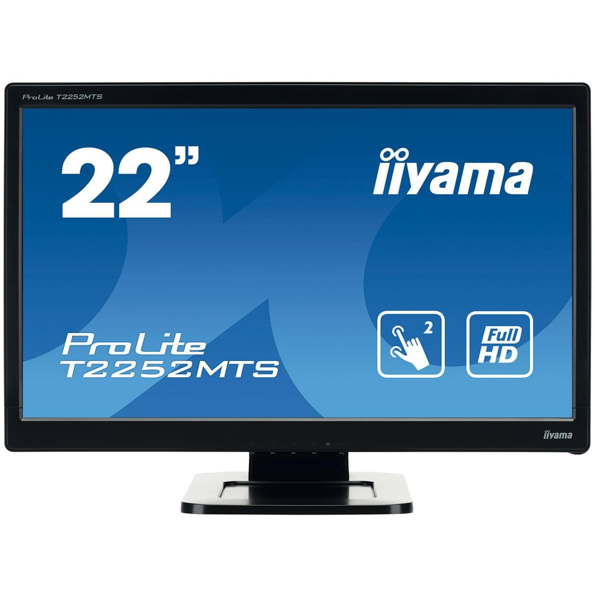 Ecran PC Iiyama T2252MTS-B3 - 21.5" LED Tact./2ms/FHD/HDMI/Noir