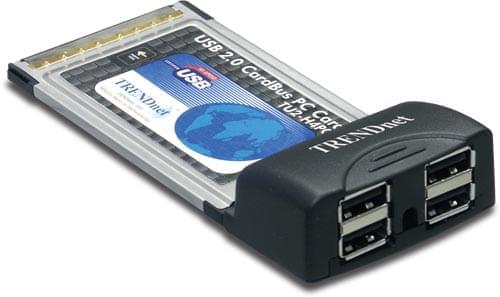 Carte contrôleur Cybertek PCMCIA 4 ports USB2