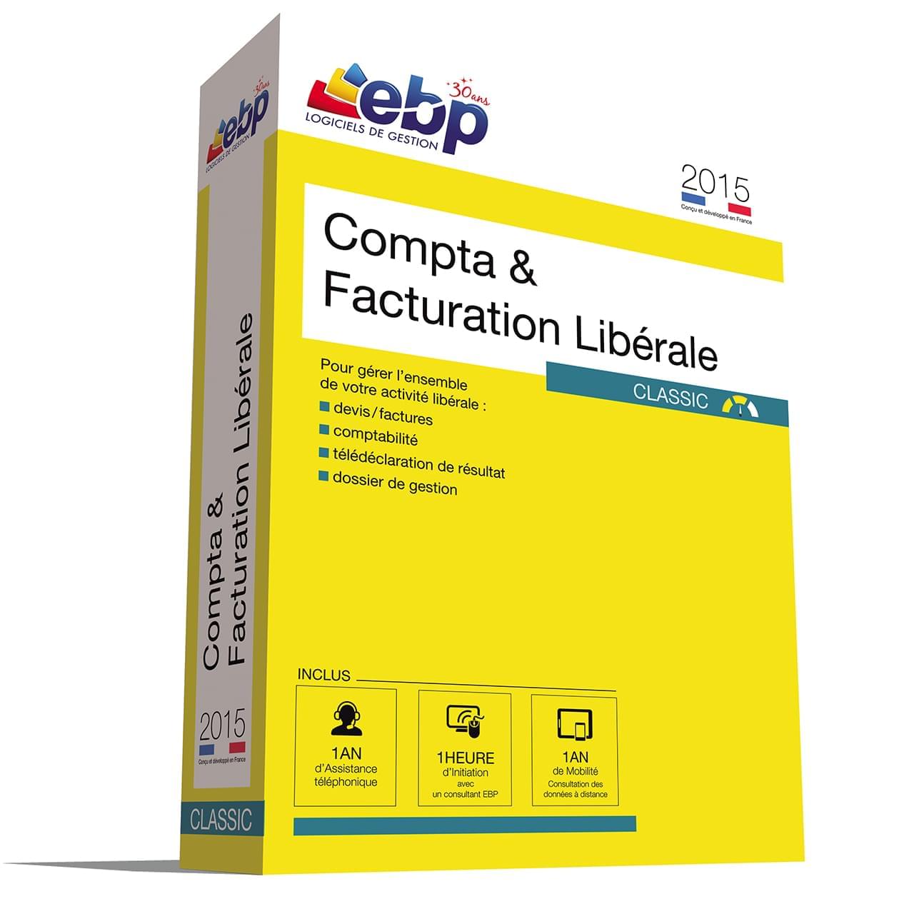 Logiciel application EBP Compta & Facturation Libérale OL 2015 + VIP