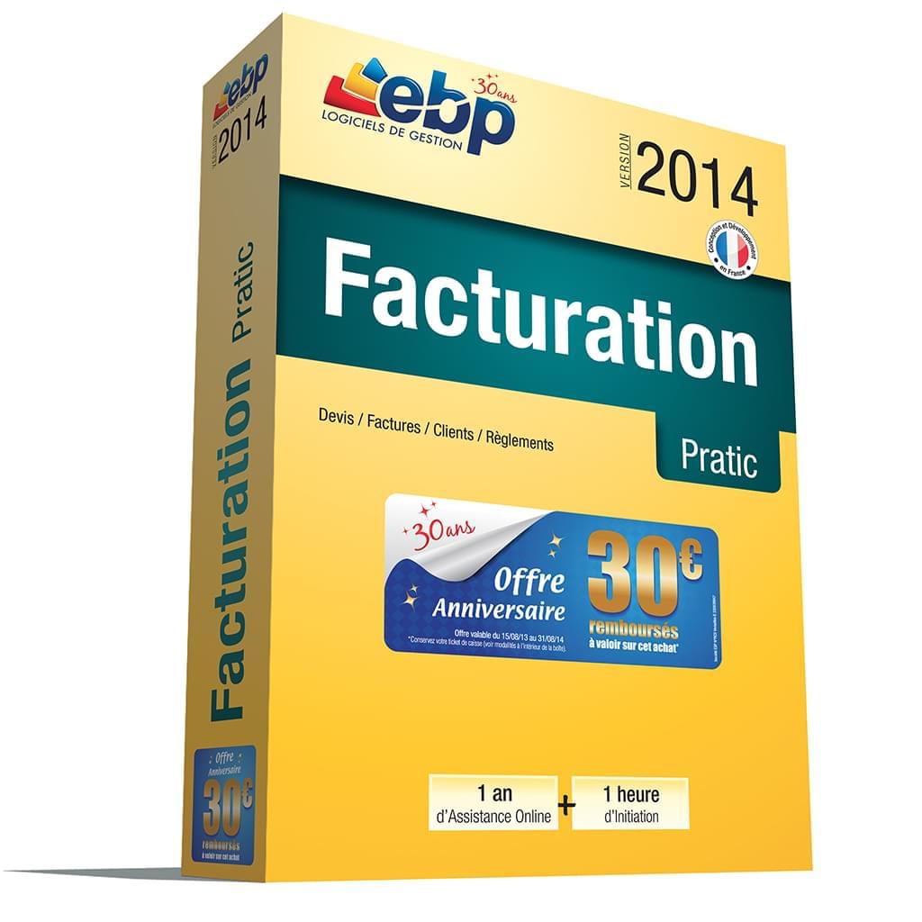 Logiciel application EBP Facturation Pratic 2014 + Services VIP