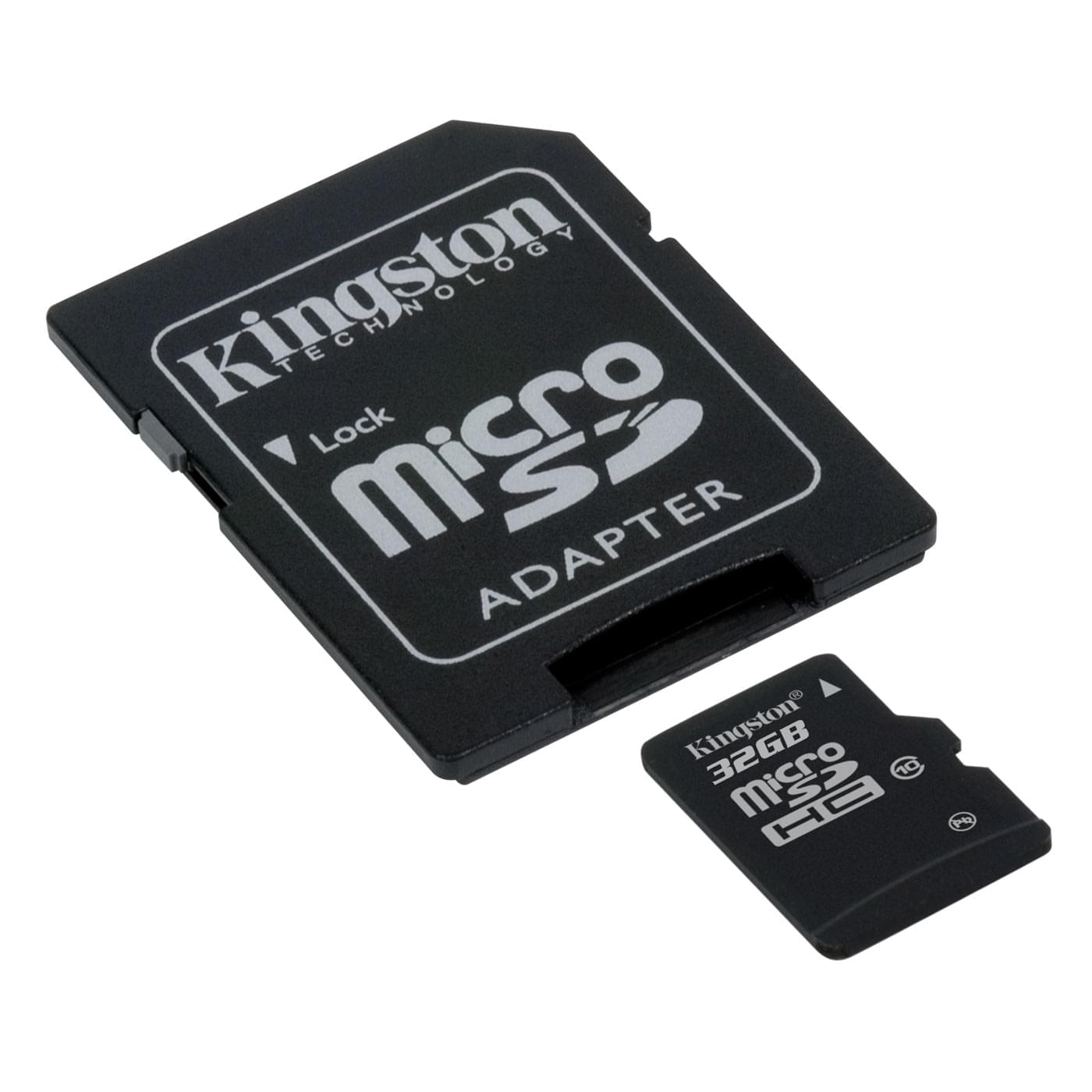 Carte mémoire Kingston Micro SDHC 32Go SDC10/32GB class 10 + Adapt 