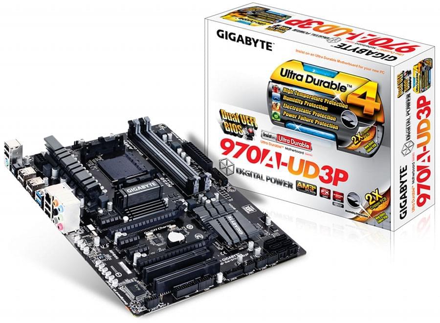 Carte mère Gigabyte 970A-UD3P - 970/AM3+/DDR3/2xPCI-E/ATX
