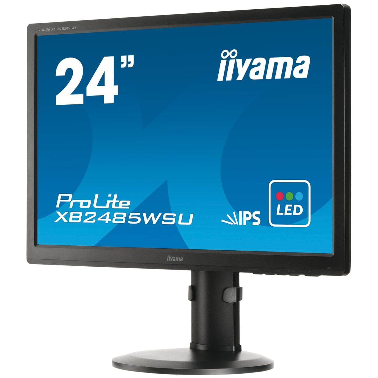 Ecran PC Iiyama XB2485WSU-B1 - 24" IPS LED/5ms/DP/HP/HAS/USB