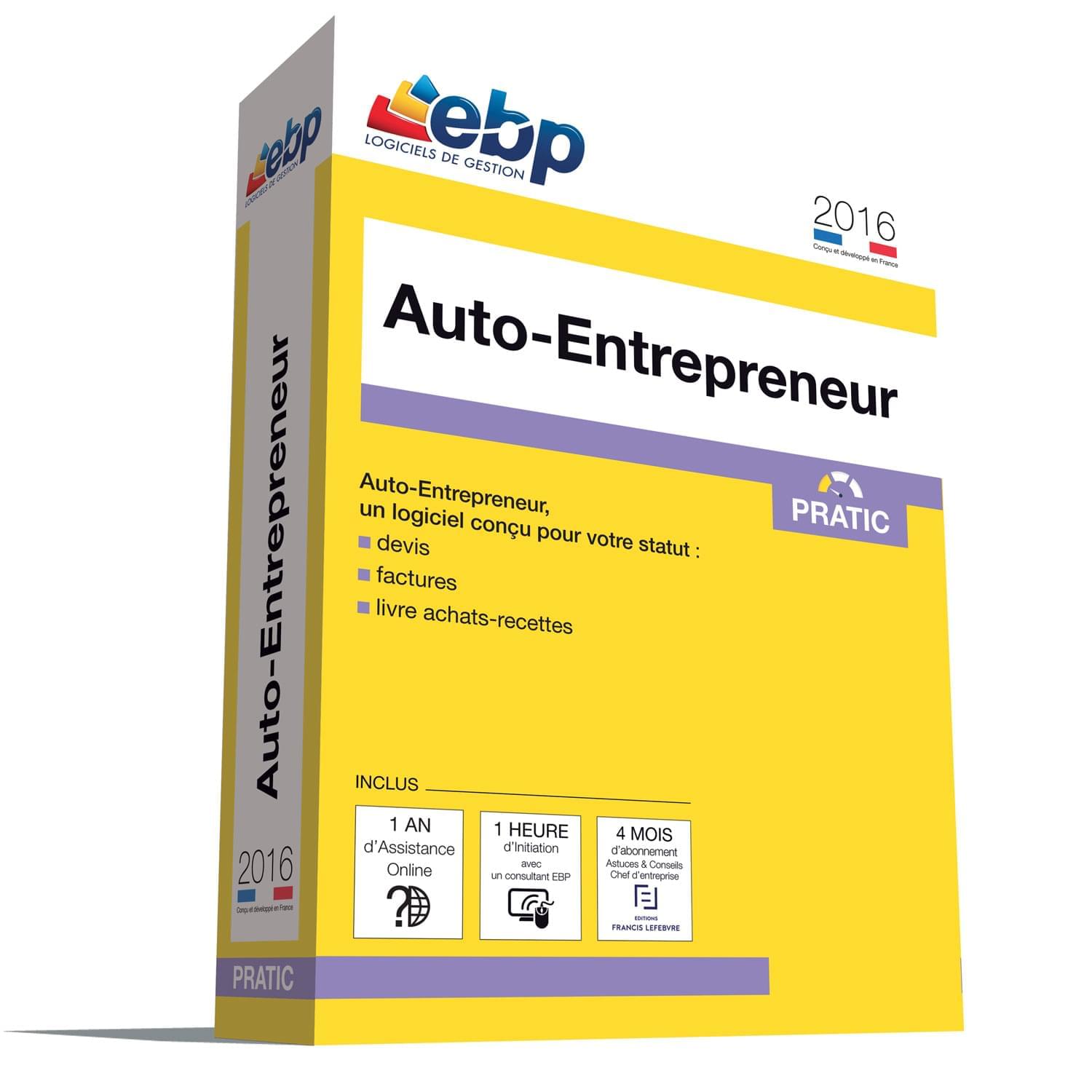 Logiciel application EBP Auto-Entrepreneur Pratic 2016 + VIP