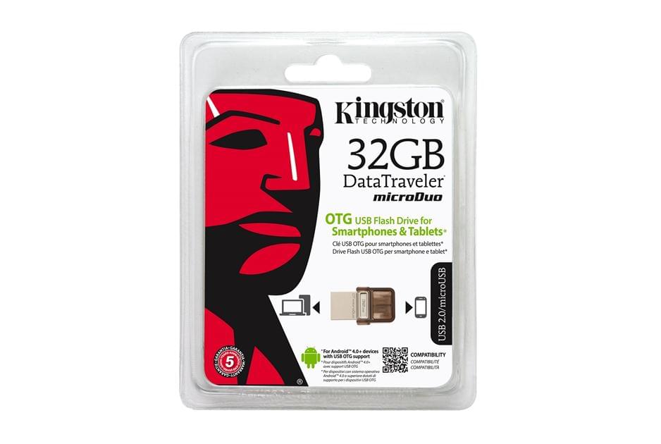 Clé USB Kingston Clé 32Go USB2+microUSB MicroDuo DTDUO/32GB