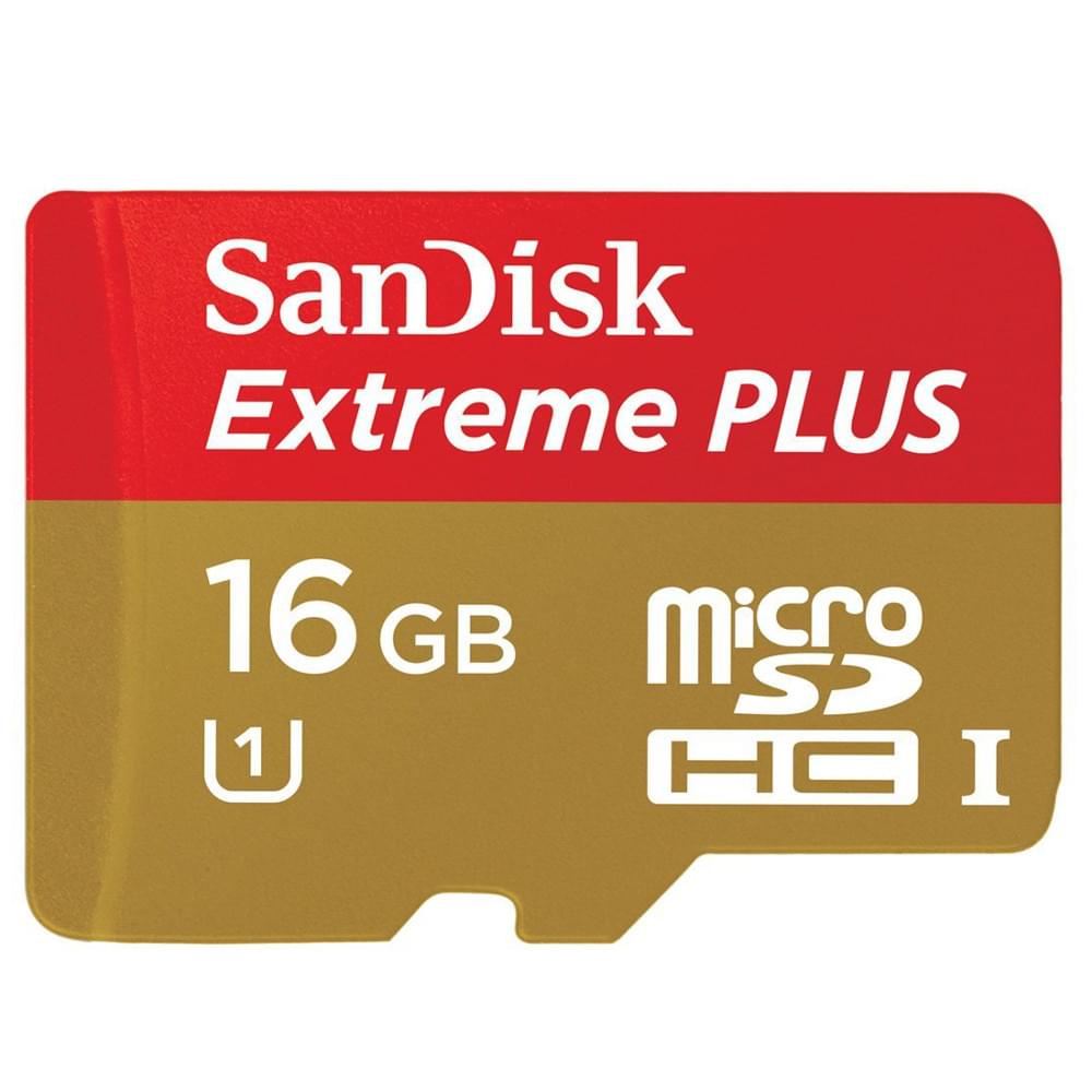 Carte mémoire Sandisk MicroSDHC 16Go Extreme PLUS UHS-1 SDSDQX-016G-U46A