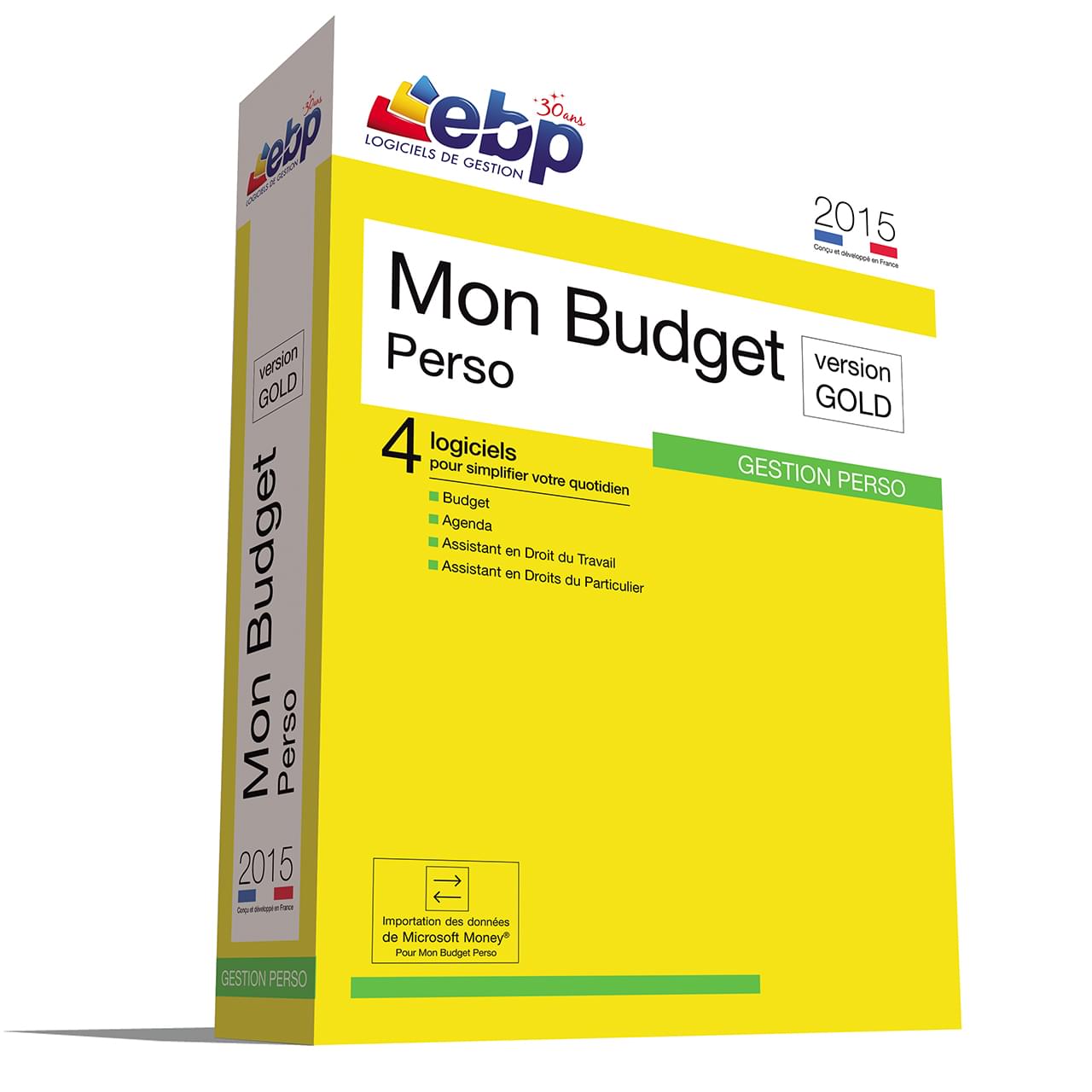 Logiciel application EBP Mon Budget Perso GOLD 2015