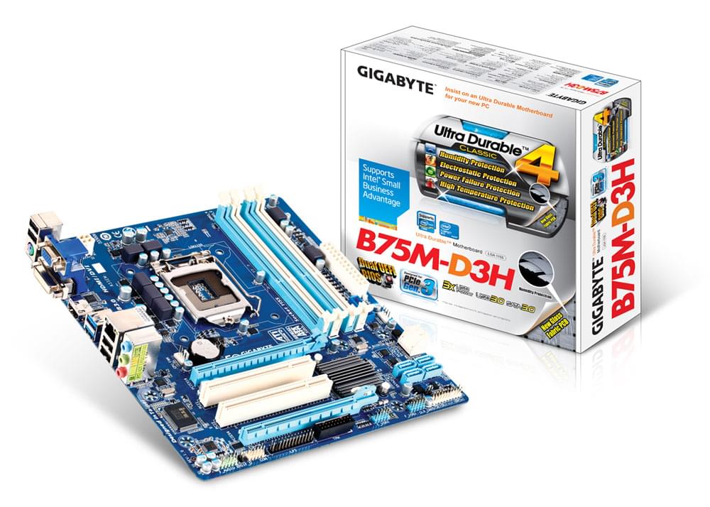 Carte mère Gigabyte B75M-D3H - B75/LGA1155/DDR3/PCI-E/mATX
