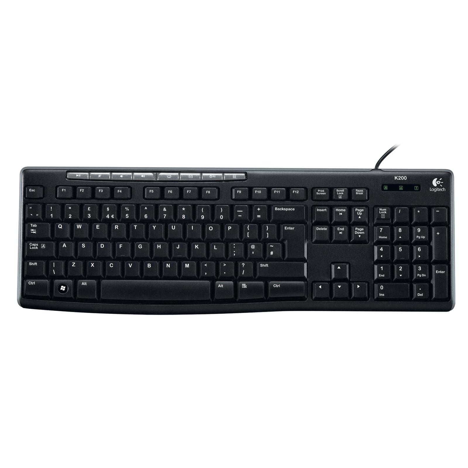 Clavier PC Logitech Keyboard K200 for Business USB OEM
