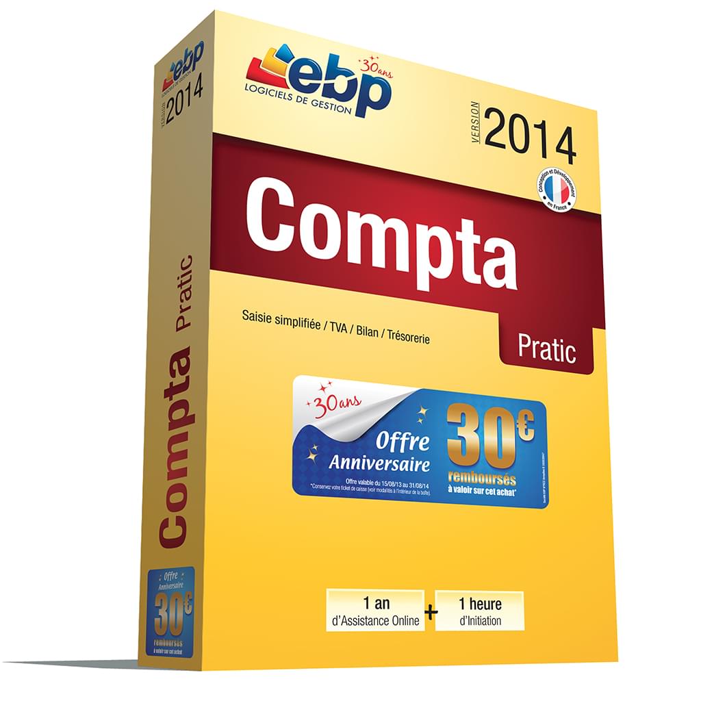 Logiciel application EBP Compta Pratic 2014 + Services VIP