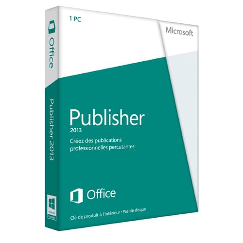 Logiciel application Microsoft Publisher 2013 - 1 Licence