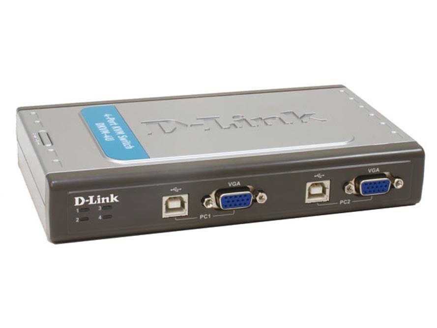 Commutateur et splitter D-Link 4UC-1 Ec&Cl&So + port USB - DKVM-4U