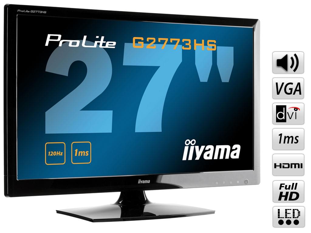 Ecran PC Iiyama GB2773HS-GB1 - 27" LED 144Hz/1ms/HDMI/HP/HAS/Black
