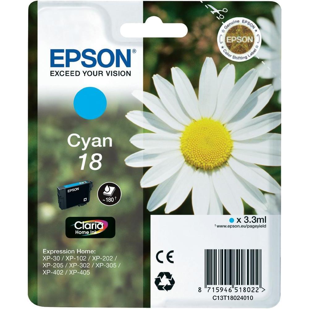 Consommable imprimante Epson Cartouche T1802 Cyan