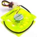 Tuning No Name Ventilateur boitier 8cm vert réactif UV