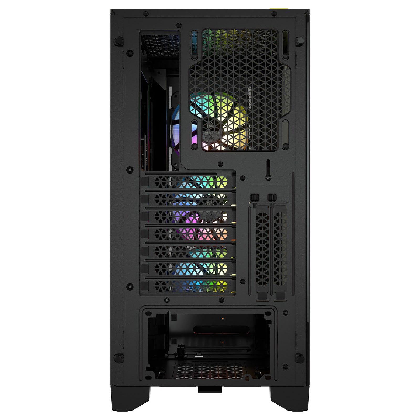 Boîtier PC Corsair iCUE 4000X RGB Tempered Black - MT/SansAlim/E-ATX