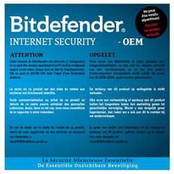 Logiciel sécurité Bitdefender Internet Security 2016 OEM - 1 An / 1 PC
