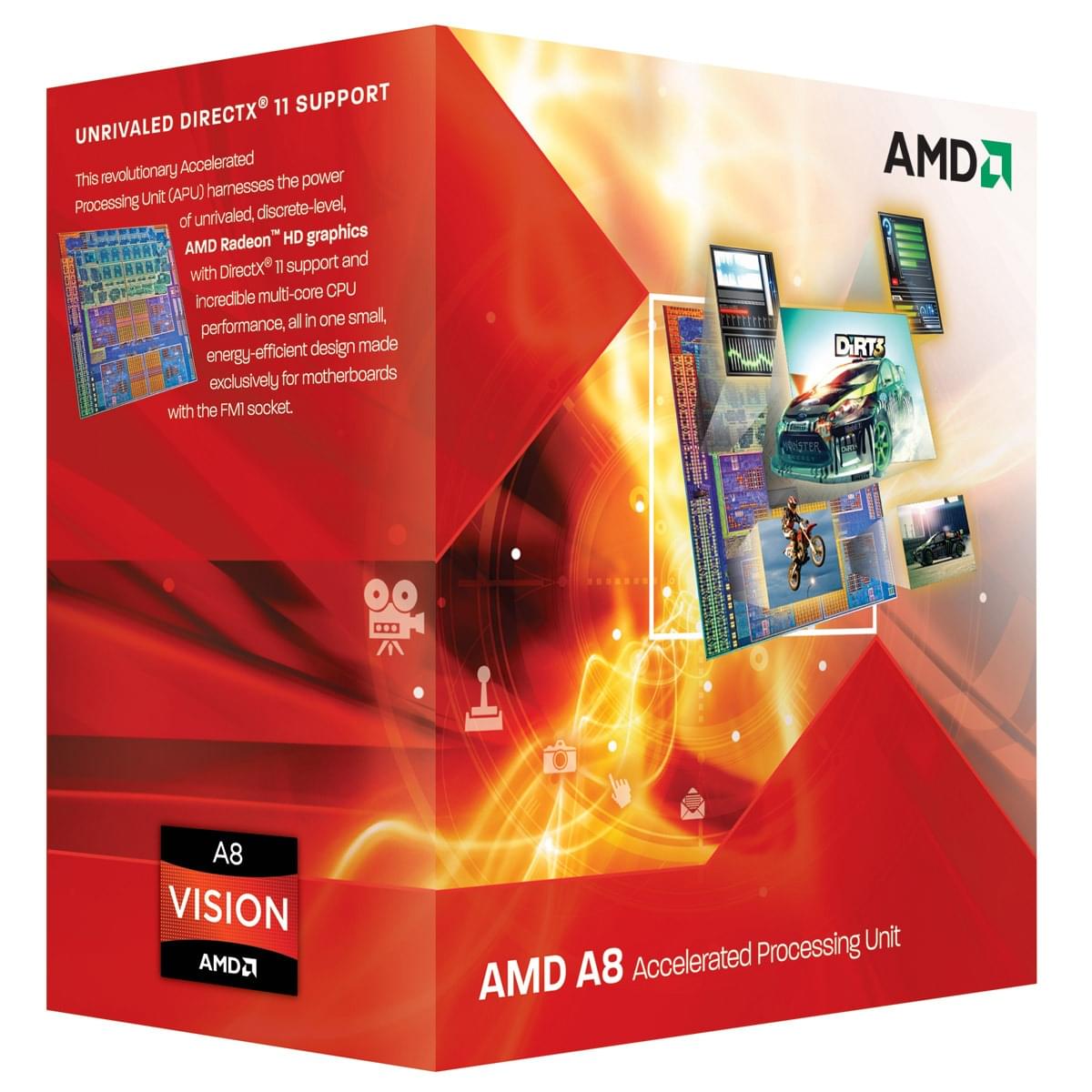 Processeur AMD A8 3870 - 3GHz/4Mo/SKFM1/BOX