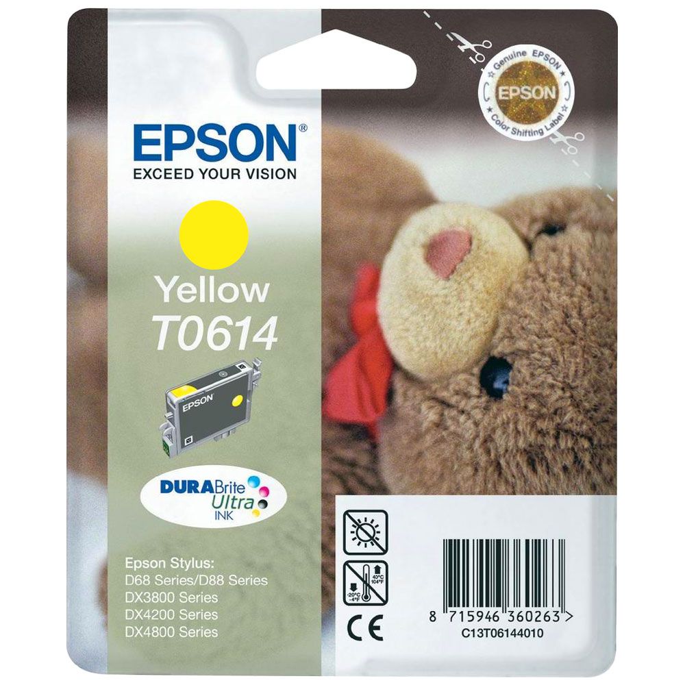 Consommable imprimante Epson Cartouche d'encre T0614 Yellow D88