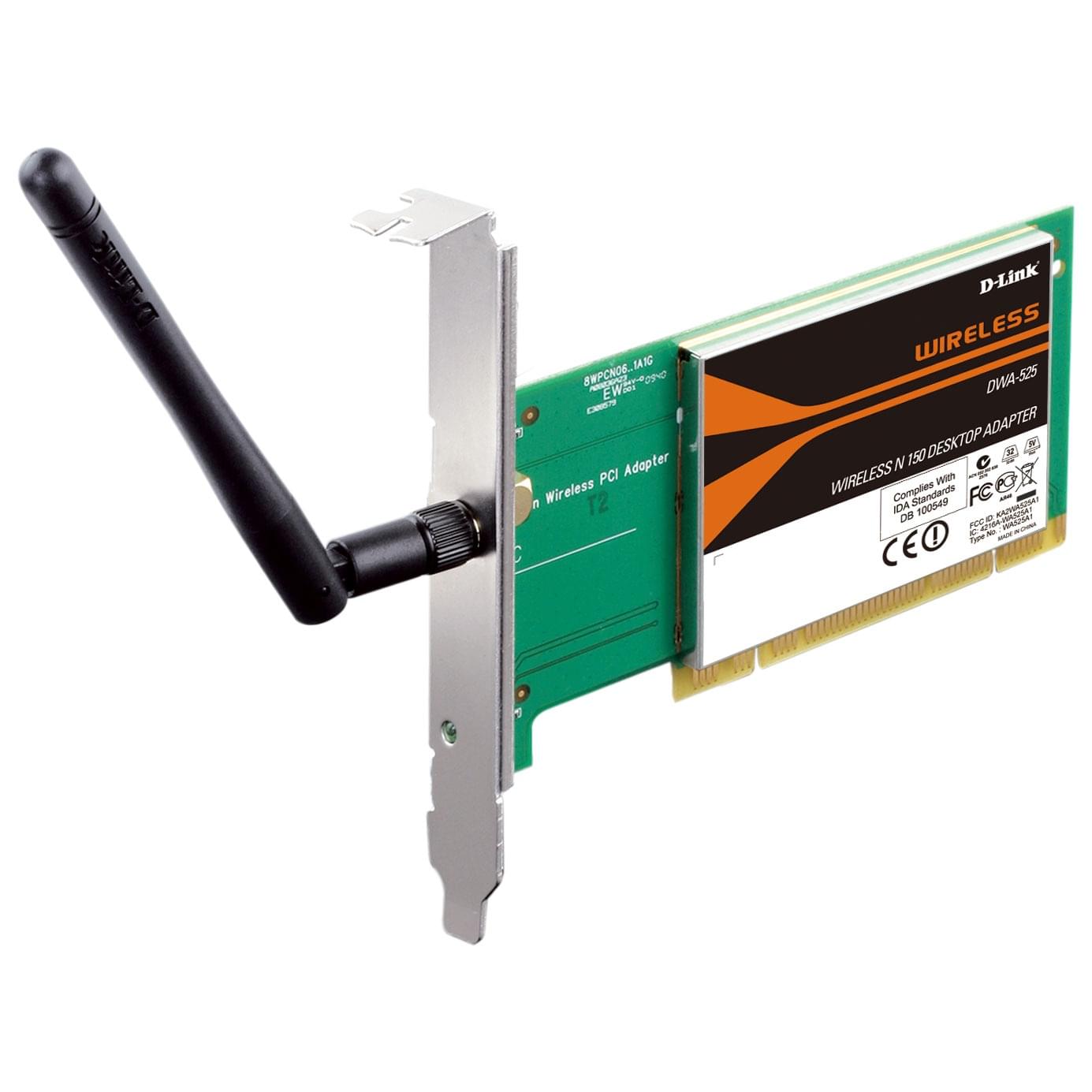 Carte réseau D-Link PCI WiFi 802.11N DWA-525 (150MB)