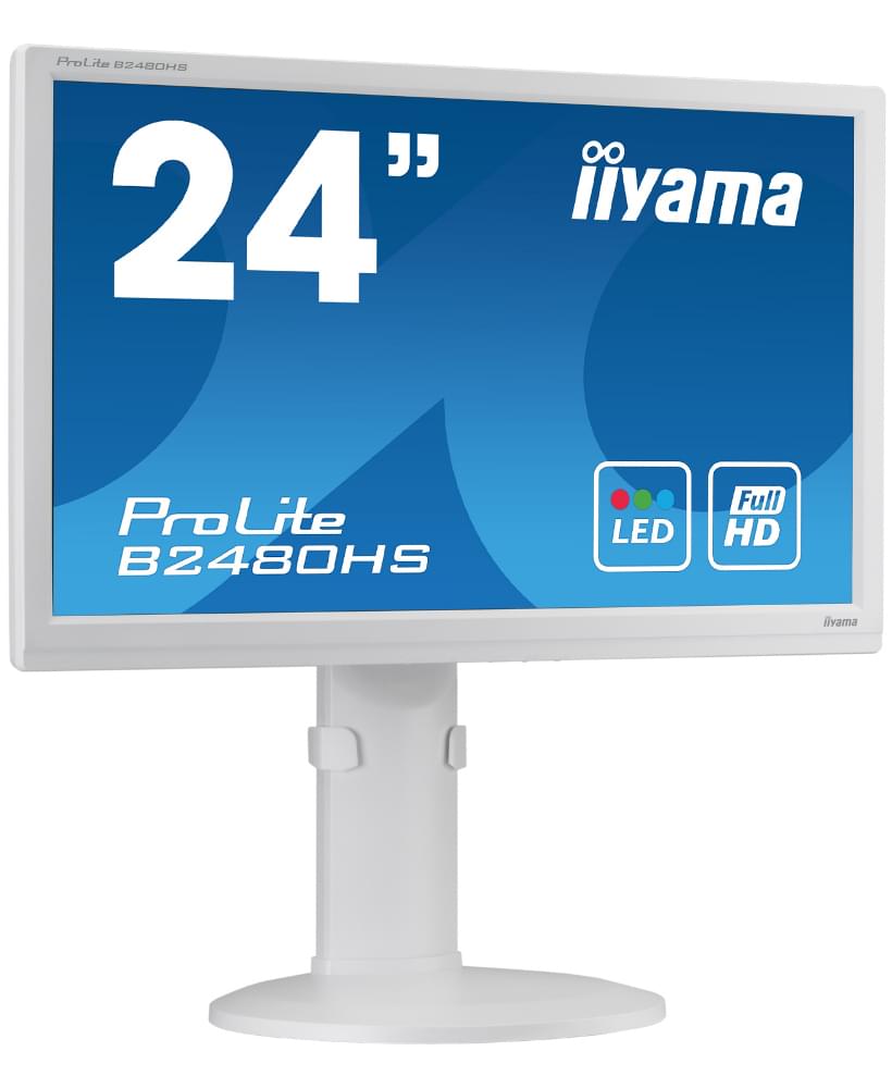 Ecran PC Iiyama B2480HS-W1 - 23.6" LED/2ms/FHD/HDMI/Blanc