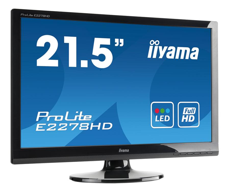 Ecran PC Iiyama E2278HD-GB1 - 22" LED/5 ms/DVI/BLACK