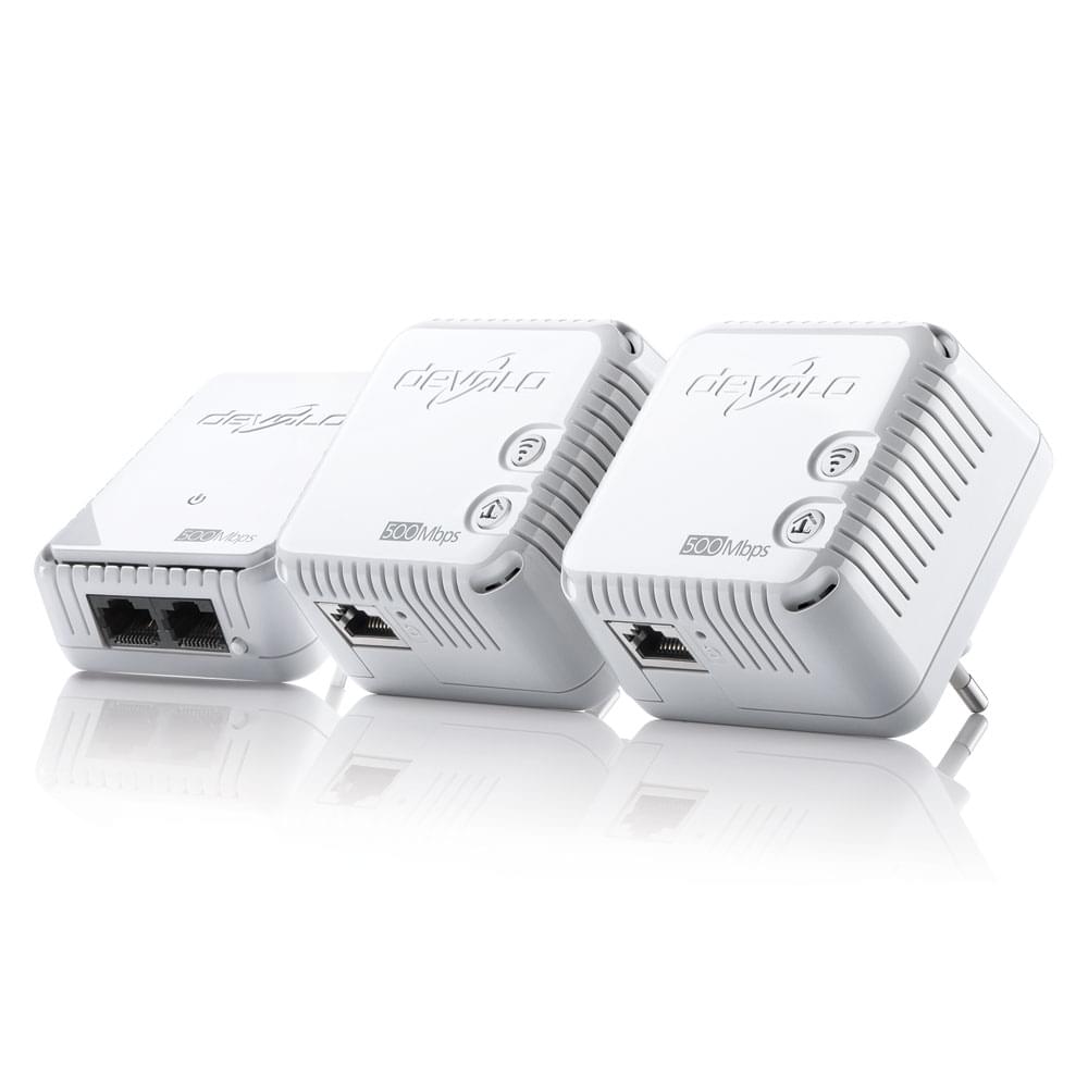 Adaptateur CPL Devolo dLAN 500 Wifi (500Mb) Network Kit Pack de 3 - 9091