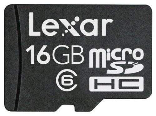 Carte mémoire Lexar Micro SDHC 16Go Class 6 LSDMI16GABEUC6