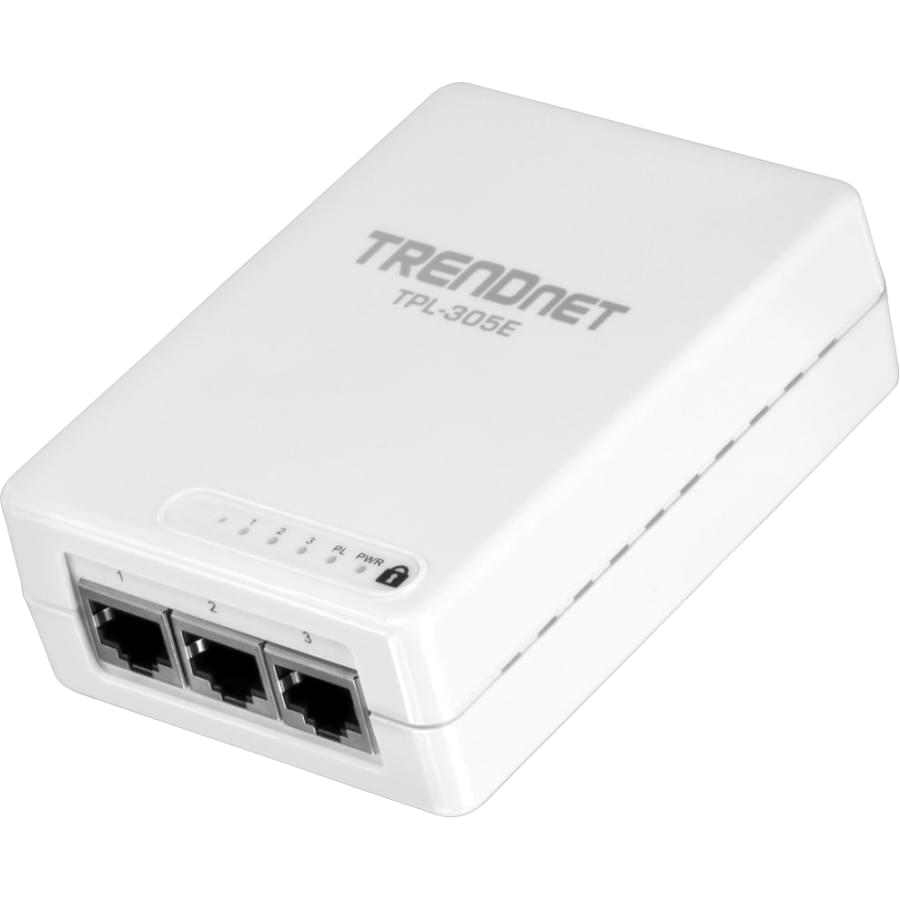 Adaptateur CPL TrendNet TPL-305E (200Mb) avec switch 3 ports - solo