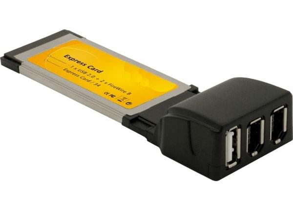 Carte contrôleur Cybertek Express Card USB2.0/FireWire