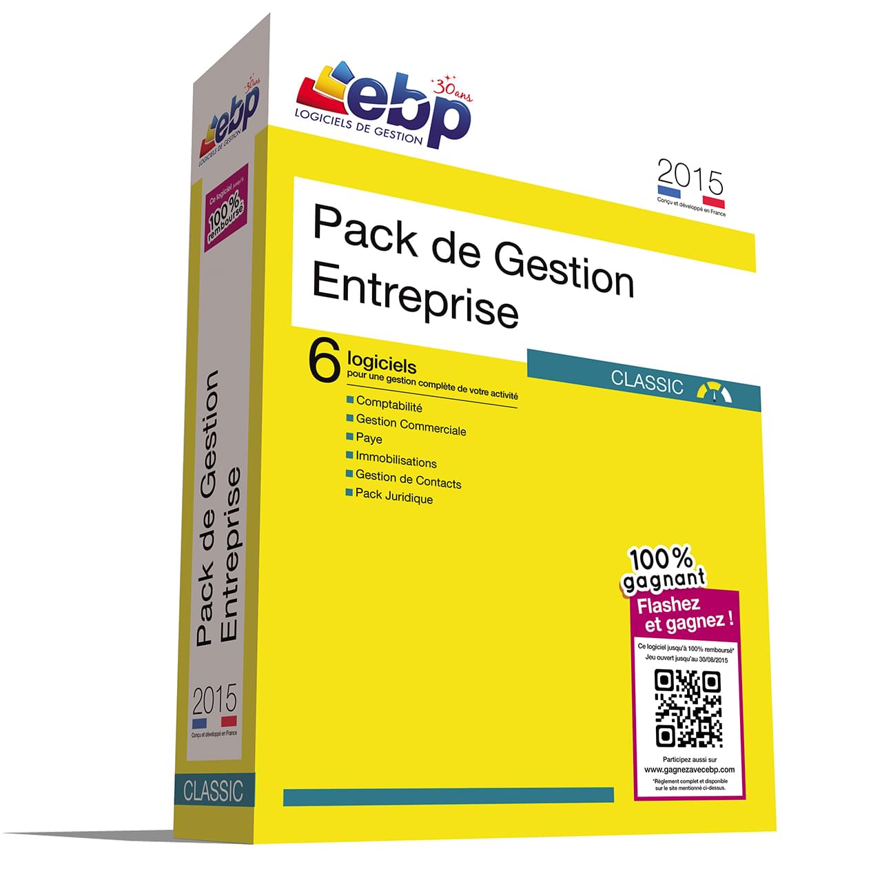 Logiciel application EBP Pack Gestion Entreprise Classic 2015+100% Gagnant