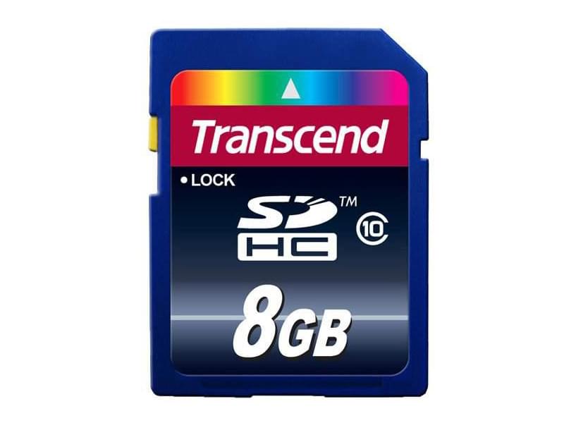 Carte mémoire Transcend SDHC 8Go TS8GSDHC10 class 10