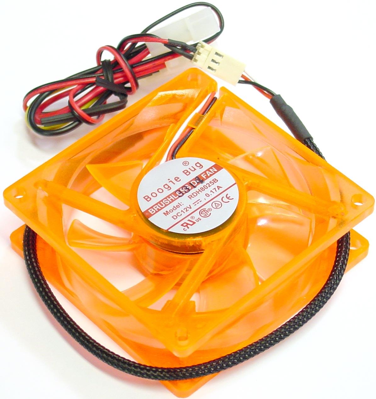 Accessoire boîtier Cybertek Ventilateur boitier 8cm rouge réactif UV