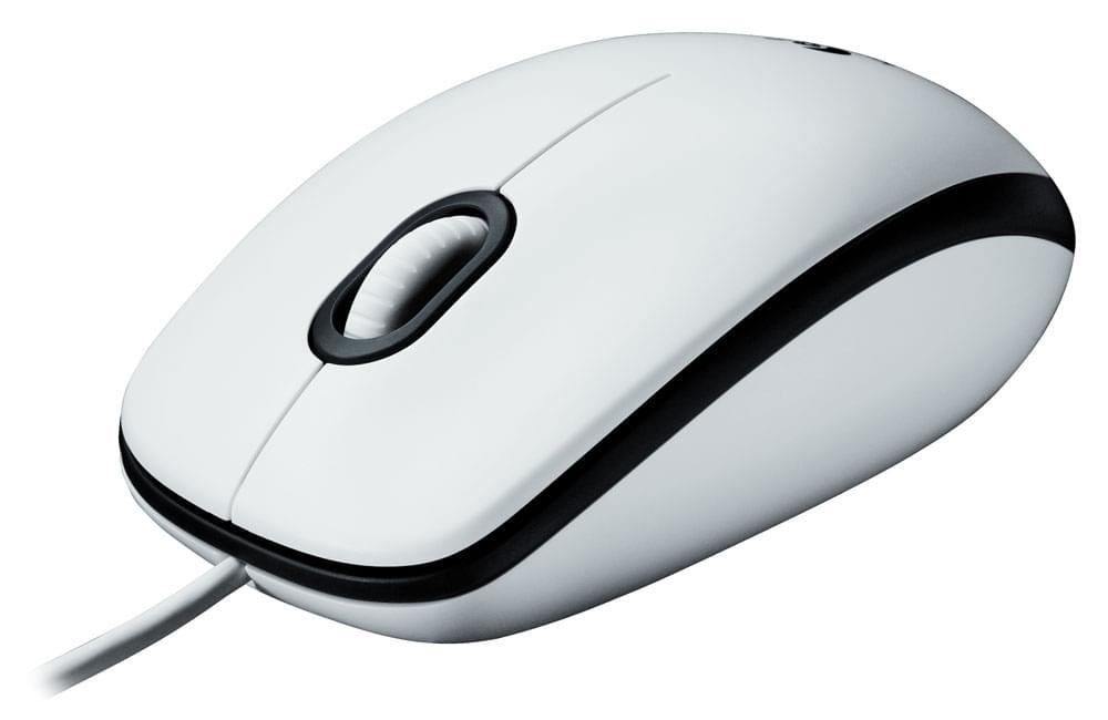 Souris PC Logitech Mouse M100 White