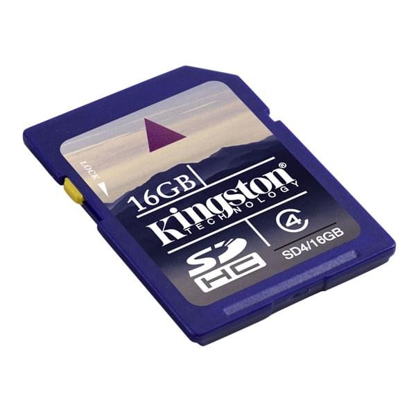 Carte mémoire Kingston SDHC 16Go SDHC-Card Class 4 SD4/16GB