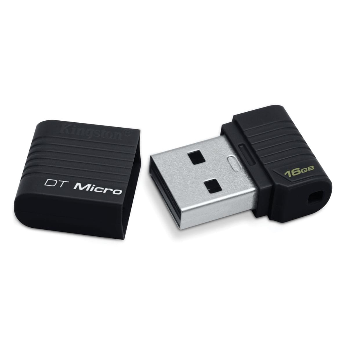 Clé USB Kingston Clé 16Go USB 2.0 Hi-Speed Micro Black DTMCK/16GB