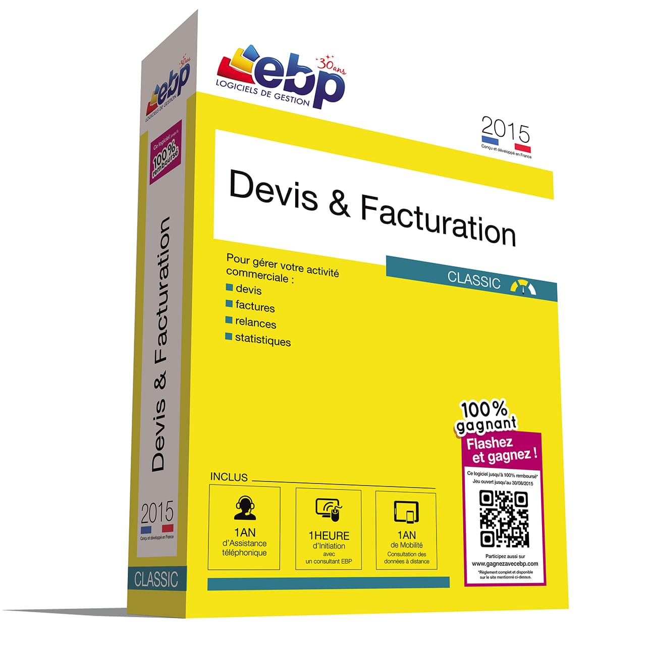 Logiciel application EBP Devis & Facturation Classic 2015+VIP+100% Gagnant