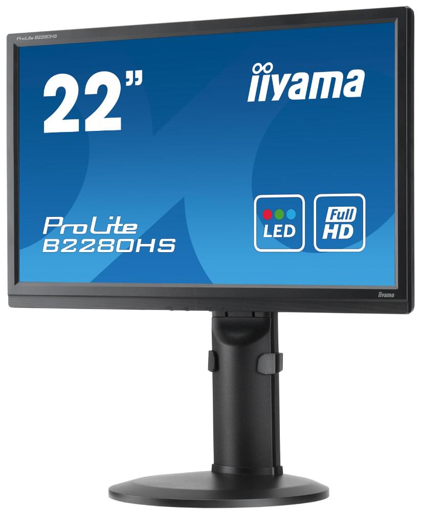 Ecran PC Iiyama B2280HS-B1 - 22" LED/WIDE/5 ms/HDMI/BLACK