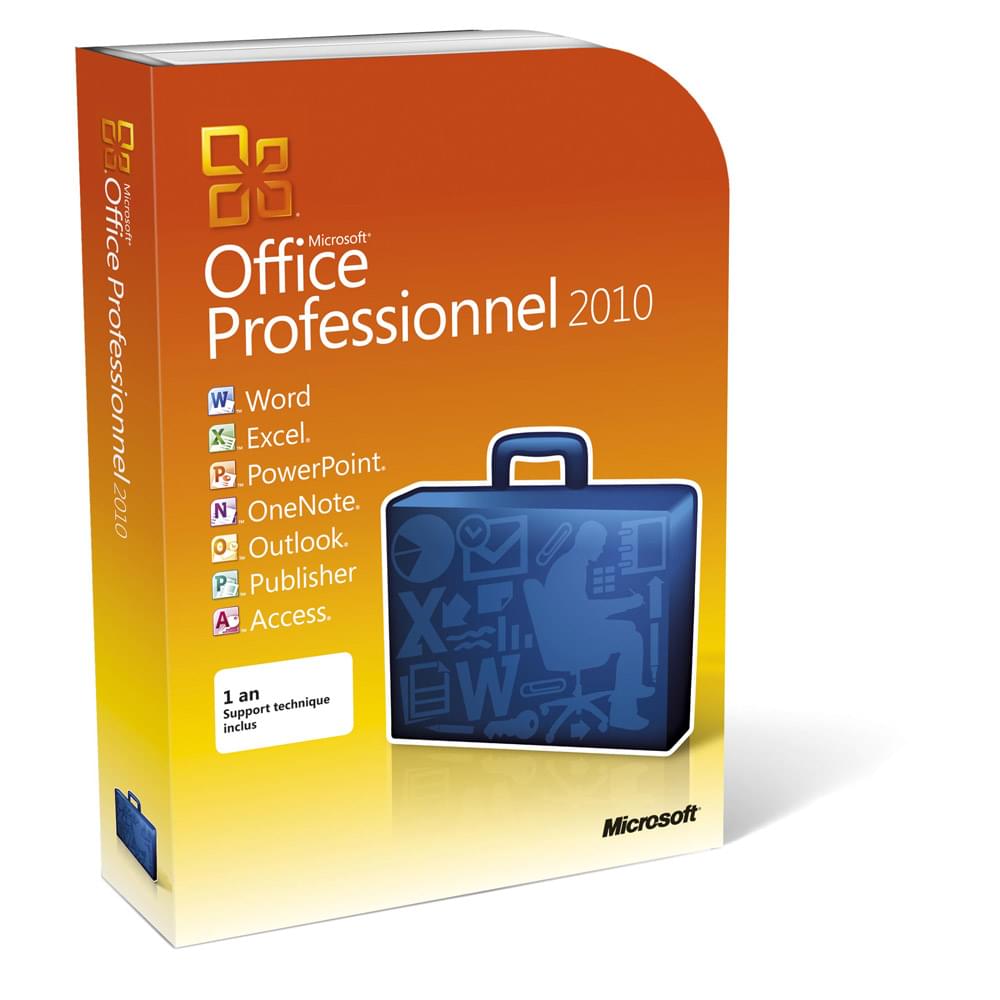 Logiciel suite bureautique Microsoft Office PRO 2010 Boite - DVD