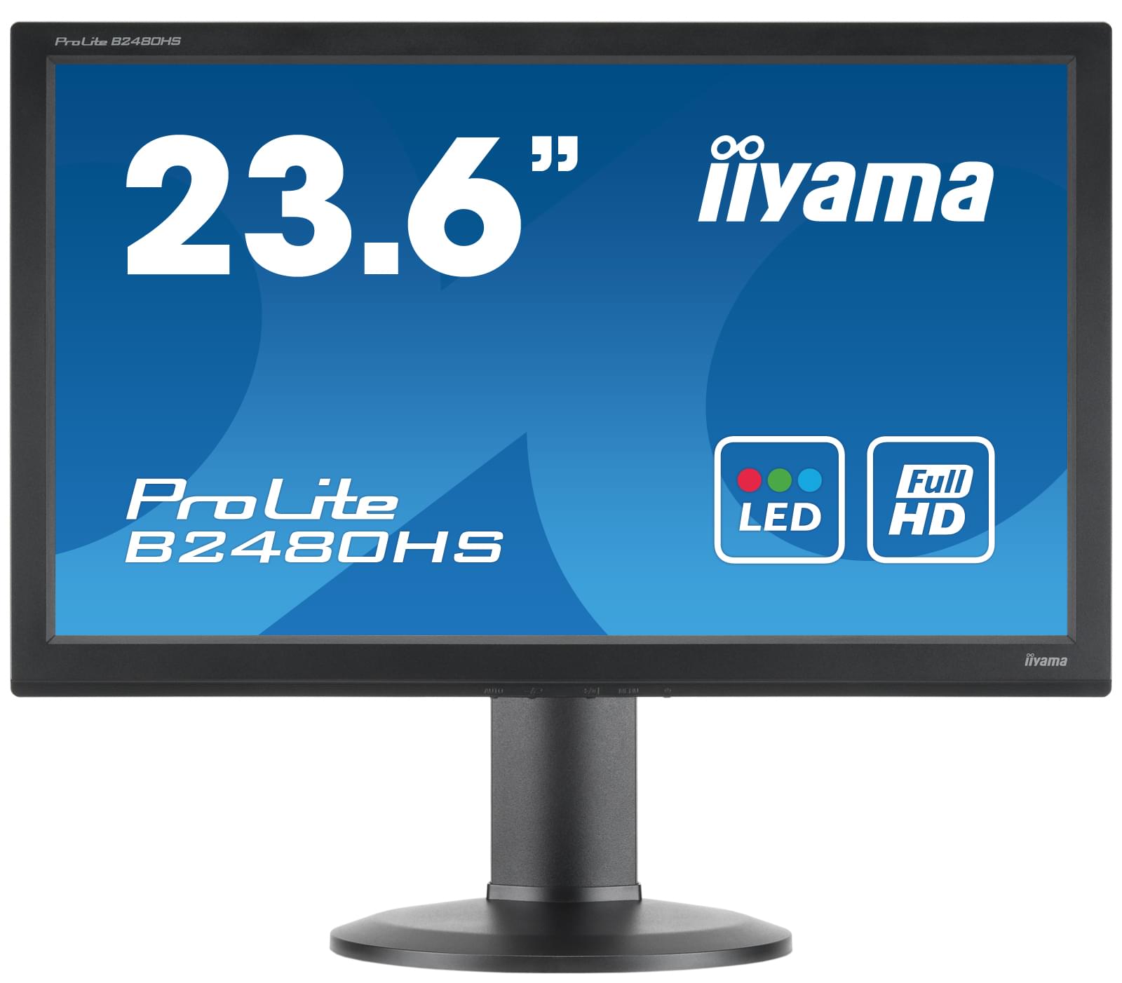 Ecran PC Iiyama B2480HS-B1 - 24" LED/2ms/HDMI/HAS/Black