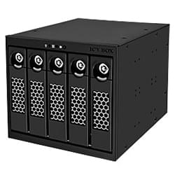 Tiroir Extractible Icy Box Backplane 5 x SATA 1&2 Noir - IB-555SSK-B