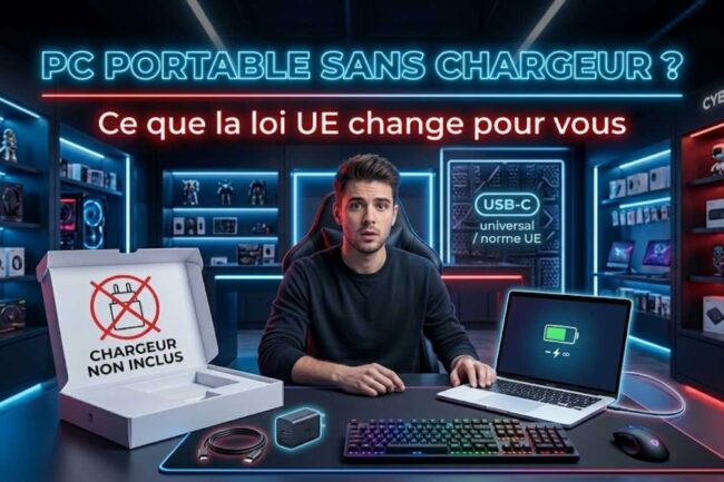 Cover Blog Cybertek PC portable sans chargeur- loi de UE 2026